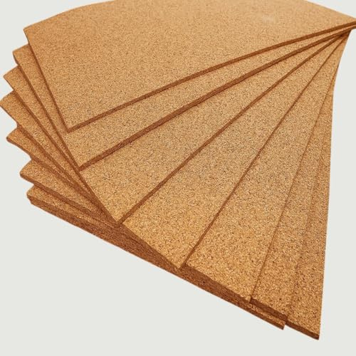 FUTURAZeta Pannelli Sughero Biondo Naturale (Spessore 1cm) Pannelli Isolanti Termici per Interni ed Esterni, Pannelli di Sughero per Pareti per Isolamento Termico ed Isolamento Acustico (20 Pannelli)