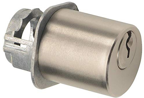 JuNie ASS Schließeinsatz 7538 Metall Zylinder Messing Ø 22 mm 1 Rosette 2 Schlüssel Silber