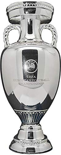 UEFA Euro 2020, Replica Trophy 100 mm Unisex-Adulto, Grigio, 100Mm