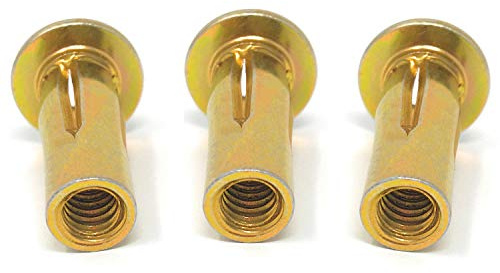 Metal Magery Steel PRE-BULBED Shank Threaded Insert Multi Grip Rivet Nut 1/4-20 X .020-.280 Grip Range Gold Zinc Finish (Pack of 25)