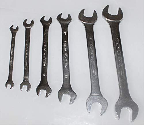 SALTUS Llave Doble Boca Abierta Conjunto Set Cv 6-tlg Juego de Llaves Llave de Boca Fija 7-19 MM