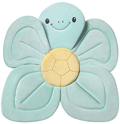 Nuby Cuscino da bagno a forma di tartaruga per bebè | per vasca o lavandino | Tessuto morbido e di facile asciugatura | turchese | adatto dalla nascita