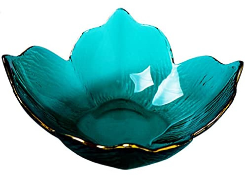 JUNYFFF Ensaladeras Cristal Tazones para Mezclar De Vidrio, Cuenco para Postre, Cristalería para El Hogar, Ideal para Ensaladas, Cereales, Aperitivos, Postres,Verde