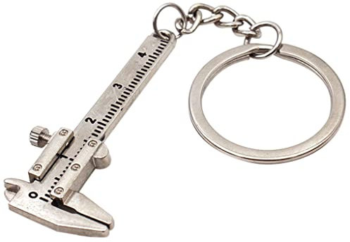S-TROUBLE Mini Calibro a corsoio, Fashion Mini Calibro a corsoio Portachiavi 0-40mm Strumenti di misurazione Portatili per Auto Portachiavi con Anello per Righello