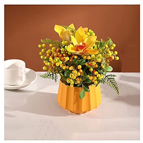 Künstliche Blumen, Glücksfrucht, Stechpalme, Wohnzimmerdekoration, Simulationsblume, Beere, Akazie, Bohne, Veranda, Blaubeere (gelb)