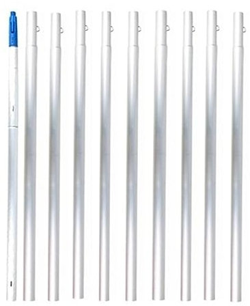 POEMAX 1–15 m verlängerter, tragbarer Teleskopstangen-Reinigungs-Türschilder-Hochbürsten-Wand-Fensterreiniger mit Rollenbürstenreinigung (Size : 10m Portable Pole)