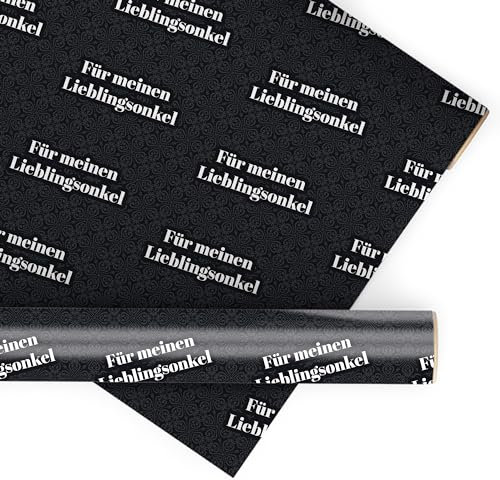 wandmotiv24 Geschenkpapier personalisiert, 100 x 210cm, 2.1 qm, Text anpassen, Ornamente, Fotogeschenk, Geschenk für Freunde und Familie M0029