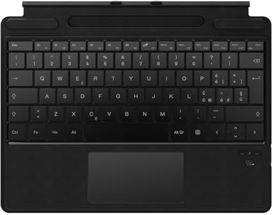 Qulose Surface Keyboard per Microsoft Surface Pro 8/9/X/11, Tastiera Wireless Bluetooth QWERTY, Type Cover con Batteria Ricaricabile, Touchpad Multi-Gesture e Slot per Matite