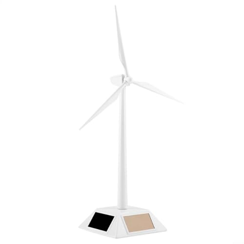 FACAIIO Wind Mill, for MINI Solar Energy Wind Mill Science Teaching Tool Home Decoration Ornament Desktop Model Solar Powered Windmills Wind Turbine