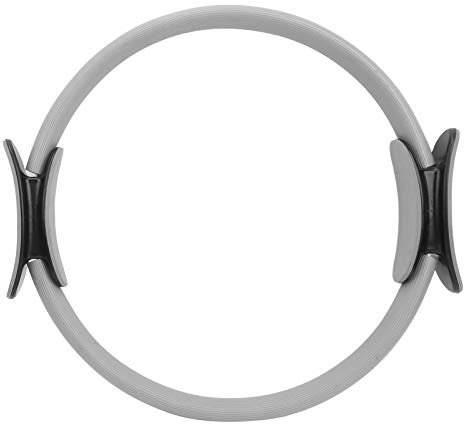 Drfeify Yoga-Ring, Tragbarer Kunststoff-Übungsring, Pilates-Kreis-Widerstandsring für Heim-Fitness-Fitness (Grey