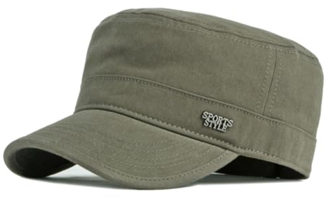 YAMEE Military Cap Herren Baumwolle Einstellbare,Army Cap Damen Klassische Mode Sonnenschutz,Military Unisex Flat Cap Vintage Freizeit,Militär Cap Herren Sonnenhut Sport im Freien Reisen Kappe