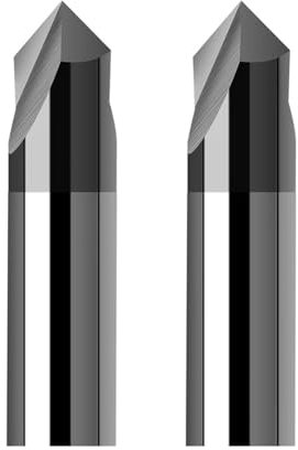 Fasenfräser 60 ° 90 ° 120 ° Fasenfräsen Legierung Hartmetall Metall Schaftfräser Werkzeugmaschinen 3 Flöte Fasenfräsen Schaftfräser(10X50LX90R)