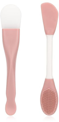 Thinp 2 Pcs Double-Ended Silicone Face Mask Applicator, Brush for Mud, Clay, Gel Masks