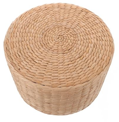 ANDRESLAD Kinderschuhwechselhocker Grasgeflochten Tritthocker Gartenhocker Kleiner Geflochtener Kinderhocker Leicht Und Multifunktional