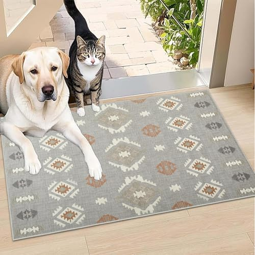 BedLooms Door Mat Indoor & Outdoor 60x110 cm – Non Slip Heavy Duty muddy mats for dogs UK – Stylish & Printed Welcome Front Doormat – Dirt Trapper Kitchen Floor Mat Inside & Outside Doormats, Nova