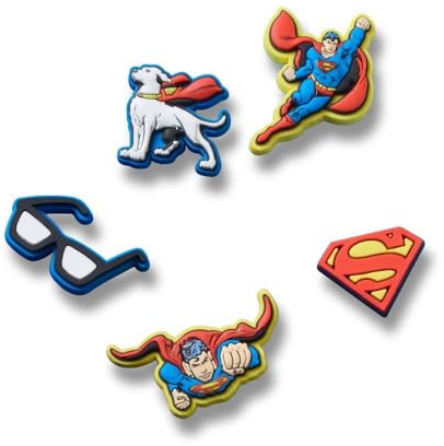 Crocs Superman-Schuhanhänger, Unisex, Einheitsgröße, mehrfarbig, 5 Stück, mehrfarbig, Einheitsgröße
