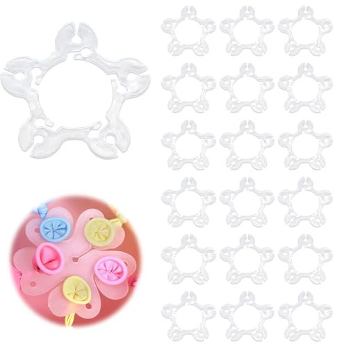 Set di 50 supporti per palloncini, fissaggio per palloncini, clip per palloncini decorativi, accessori per palloncini, chiusura natalizia, festa del Ringraziamento