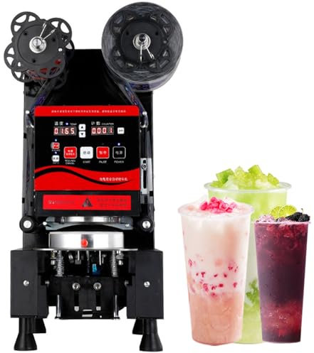 Máquina selladora de Vasos Completamente automática de 90/95 mm, Máquina selladora de Vasos eléctrica Comercial, Máquina selladora al vacío Comercial, con Panel de Control Digital para Sellado