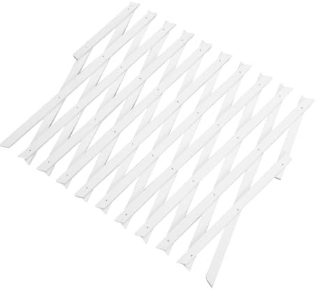 MOBUTOFU Treillis Mural Extensible et Ajustable pour Plantes Grimpantes en Bois Blanc et Fixation Murale Support pour Jardin Extérieur