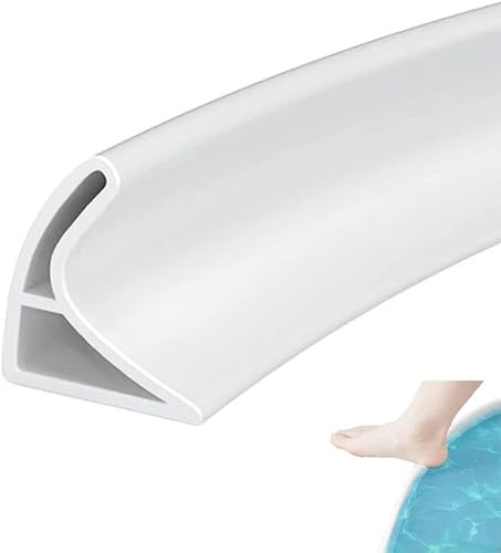 Zayejod 3 Metri Barriera Doccia Barriera per Acqua Autoadesivo, Bordo Vasca da Bagno Piatto Doccia Barriera per Doccia per Cucina Bagno e Toilette(Bianco, 3cm Hx2cm W)