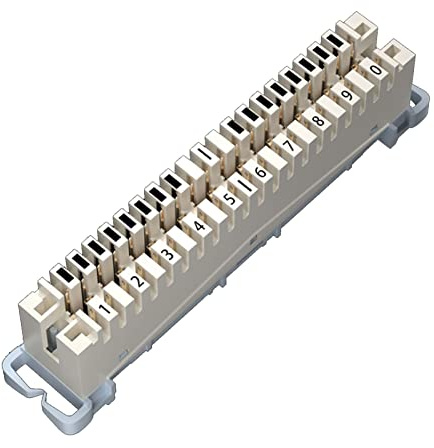 Pjeghbvop 10 Paia Articolo Krone Vocale Morsettiera in Rame Placcato Argento Modulo Telefonico Inserisce A Molla nel Modulo Cablaggio Pannello Telefonico