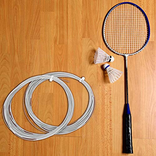 Badminton-Saite, Badminton mit Elastizität und Stärke, 25 Bis 30 Pfund, 10 M, Hochflexible Badminton-Saite, Badmitton-Saite, 25 Bis 30 Pfund für Badminton-Training (White)