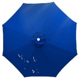 3.5m/3.0m/2.8m/2.7m/2.5m/2.3m/2m Umbrella Replacement Parasol Canopy, 6/8 Ribs Sun Umbrella Replacement Cloth For Patio/Beach/Backyard Parasol Fabric Canopy Cover (Royal Blue,8ribs-280cm)