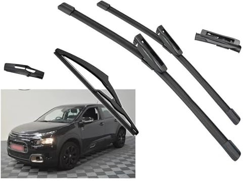 OXANC Car Wiper Blades,For Citroen C4,For Cactus 2014-2020 26+18+10 Front Rear Wiper Blades Windshield Windscreen Window Cutter Accessories