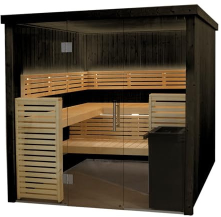 Saunamo Sauna Interior Harvia Fenix, Diseñada y Fabricada en los países nórdicos, 2033 x 2060 mm