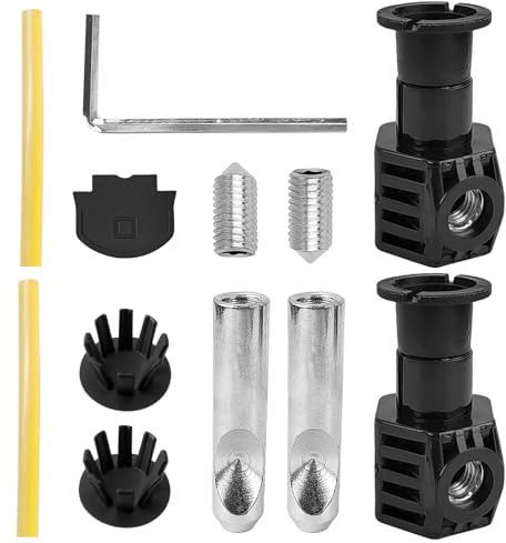 WC Befestigungsset, Anschluss Set Sitz Befestigung WC-Befestigungsschraubenset Toilettensitz Befestigungsset Zubehör für Wandhängende Toilette (Schwarz)
