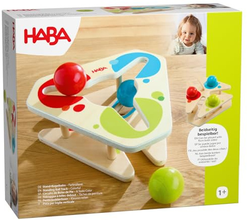 Haba Pista de Bolas de pie – Juego de Bolas a Partir de 1 año con Colores y función de Aparcamiento – Premontado y Compacto, Ideal para niños pequeños – 2012391001