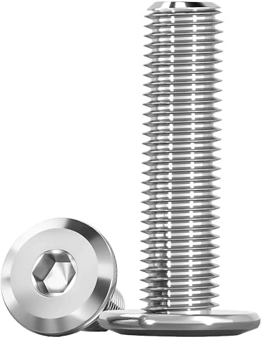 Humyu Edelstahl Schrauben M8 x 35mm, Linsenkopfschrauben Innensechskant | 10 Stück Flachkopfschrauben Innensechskant Edelstahl A2 V2A, Schrauben Möbelschrauben für DIY & Möbelreparatur