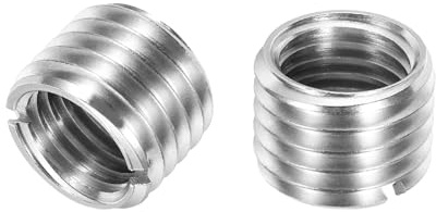 sourcing map 2 tuercas reductoras de rosca de acero inoxidable 316, M20 x 2.5 macho a M16 x 2 hembra, 15 mm de largo, métrico de reparación, adaptador roscado, reductor de manguito, cierre de