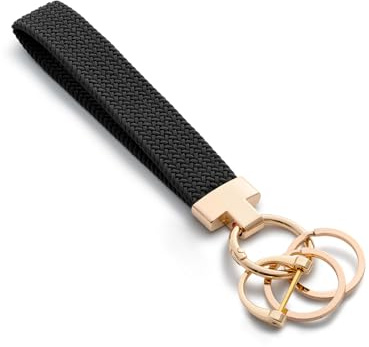 CHUQING Schlüsselanhänger Auto Schlüsselband Kurz Schlüsselbund | Elastisches Polyester Schlüsselarmband für Damen, dehnbar und handfrei.Ideal für Alltag und als Geschenk