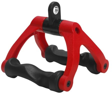 ATEUXOL Langhantel-Landmine-Zubehör Ergonomischer V-förmiger Griff for Latzug-Fitnessgeräte, Zubehör for sitzendes Rudern, Rücken- und Bizepstraining, T-Griff(Red)