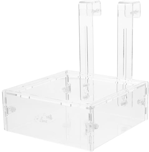 SEWCHICS Aquarium Fish Feeding Circle with Hanging Hook Acrylic Fish Food Feeder Anti-Scatter Design and Freshwater Aquariums