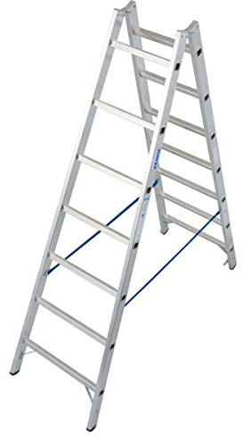 Sprossen-DoppelLeiter, (Alu), Arbeitshöhe 3,55 m,Leiternhöhe 1,95 m, Sprossenanzahl 2x7, 7,9 kg