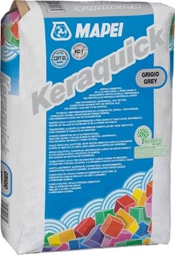 Mapei KERAQUICK Schnellflexklebemörtel Grau 25 Kg - verformbarer hydraulisch & schnell erhärtender