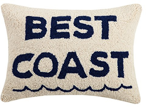 Peking Handicraft Best Coast Hook, 14X18 Throw Pillow