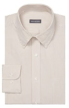 Van Heusen Dress Shirt Regular Fit Pinpoint Stripe Camisa Esmoquin, Abedul, 39 cm Hals 91 cm-94 cm Ärmel para Hombre