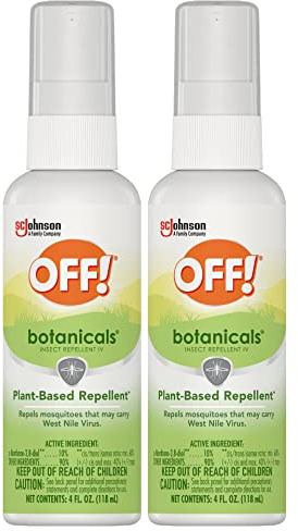 OFF! Botanicals Insect Repellent, Plant-Based Bug Spray & Mosquito Repellent, 4 oz (Pack of 2)