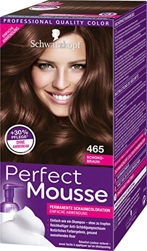 Schwarzkopf Perfect Mousse Permanente Schaumcoloration, 465 Schokobraun Stufe 3