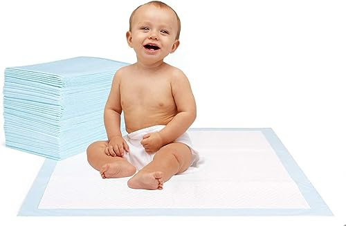 Krankenunterlage für Menschen mit Blasenschwäche | 60 x 60 cm ▸ 45 Stück ▸ 6-lagig | saugstarke Inkontinenzunterlage | Ideal auch für Babys oder als Welpenunterlage (45 Stück)