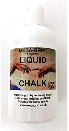 Gesso liquido (Mega Grip), 250 ml, per sollevamento pesi, ginnastica, riduce la sudorazione, migliora la presa, non lascia residui di polvere