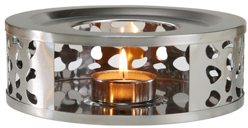 Auxmeware - Stainless Steel Teapot Warmer, Tea Warmer for Teapot, Silver Color