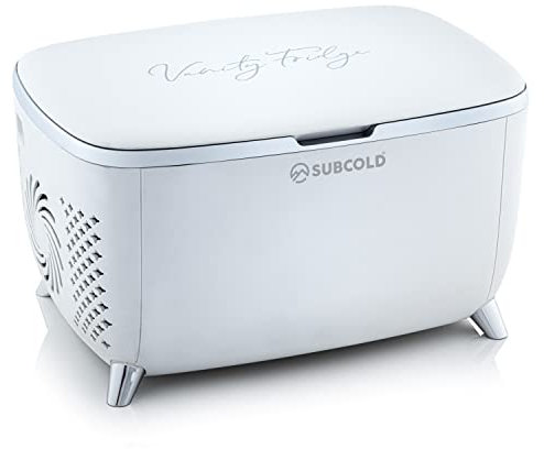 Subcold Vanity6 Luxury Mini Fridge | 6 Litre Beauty Fridge | AC & Exclusive USB Power Options | Portable Bedroom Mini Cooler for Skincare, Makeup & Cosmetics (White) (Renewed)