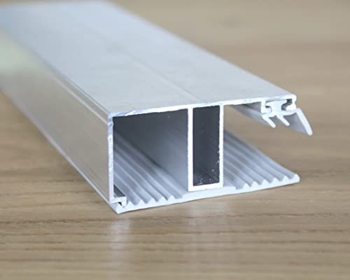 Löffert® Rand-Profil Aluminium - Gummi | Alle Längen: 2-7m | Breite: 60mm für 16mm Stegplatten HKP PC (2000mm)