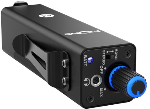 FZONE Upgraded in-Ear Monitor Amplifier Portable IEM with Super Great Sound Quality, Stereo/Mono Switch, Enhanced Durable Belt Clip
