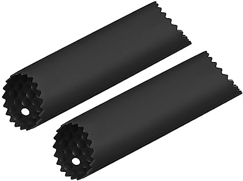 sourcing map 2Pcs Garlic Peeling Tube, Silicone Garlic Peeler Roller Keeper Skin Remover Non Slip for Useful Kitchen Tools, Black