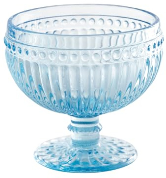 GreenGate Dessertschale Alice Glas BLAU 300 ml Glasschale Everyday Pale Blue